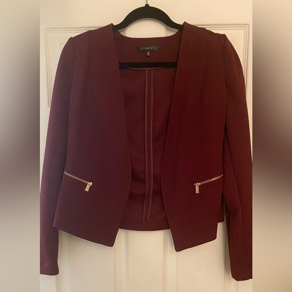 SOLD - Dynamite burgundy blazer - Picture 1 of 4